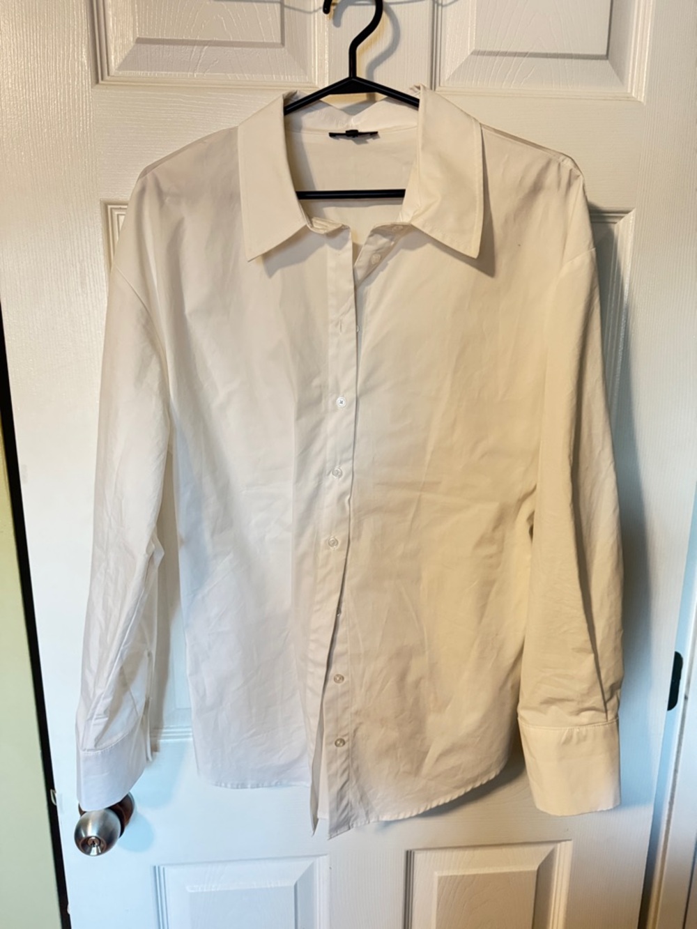 Dynaite White Button Up Ruched Back Shirt - Picture 3 of 4